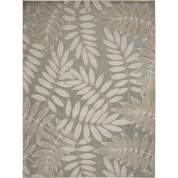 Palacedesigns 4 x 6 ft. Natural Leaves Indoor & Outdoor Area Rug PA3656542 - main